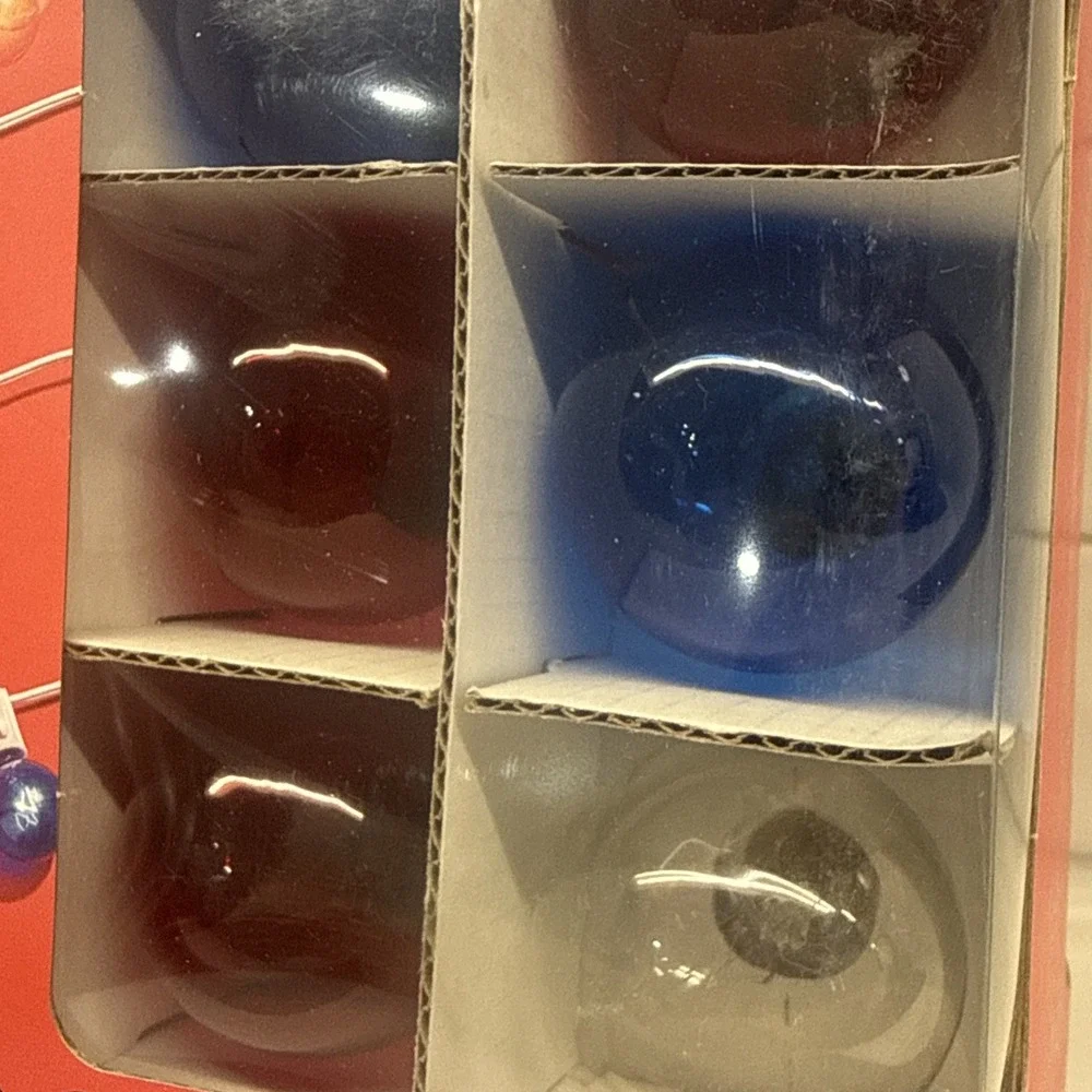 Patriotic Globe String Lights Red White & Blue Indoor/Outdoor 15.8 FT July 4th